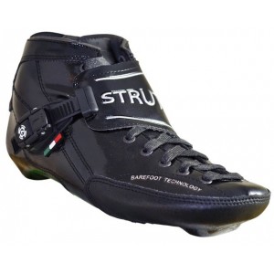 Luigino Strut Black/Silver Inline Speed Skate Boot